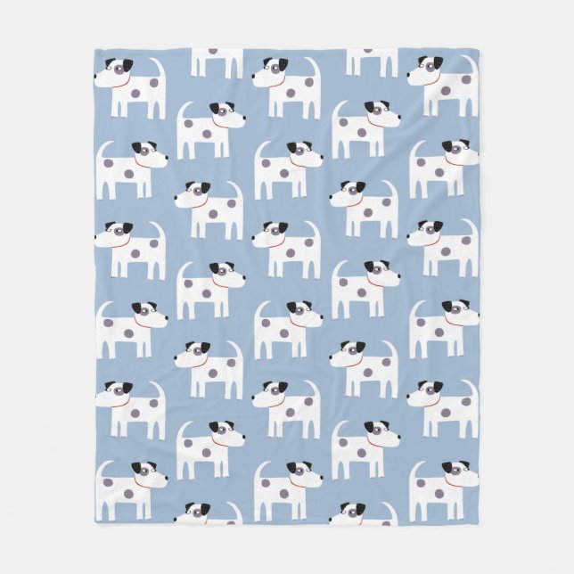 Jack Russell Parson Terrier Dog Pattern Fleecedecke (Vorderseite)