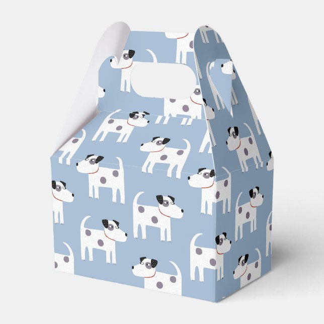 Jack Russell Parson Terrier Dog Pattern Geschenkschachtel (Vorderseite)