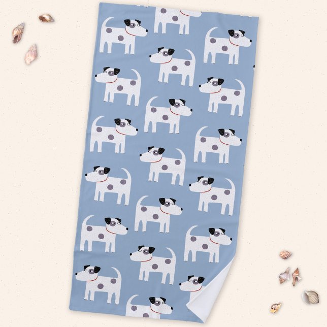 Jack Russell Parson Terrier Dog Pattern Strandtuch (Parson Jack Russell Terrier dog fun animal art beach towel)