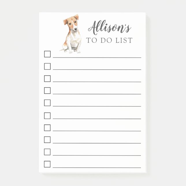 Jack Russell Personalisiert, Postit-Notizen aufzul Post-it Klebezettel (Vorderseite)