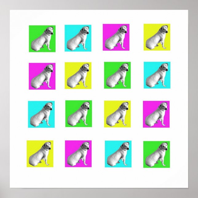 Jack Russell Pop Art Poster (Vorne)