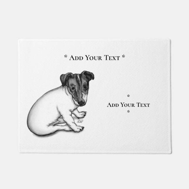 Jack Russell Puppy 10 Wochen alt Fußmatte (Vorderseite)