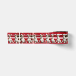 Jack Russell Red Holiday Kariert Funny Dog Weihnac Satinband