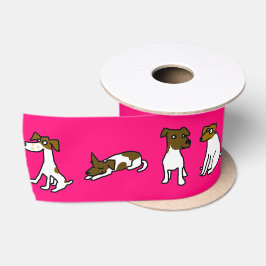 Jack Russell Satin Ribbon Satinband