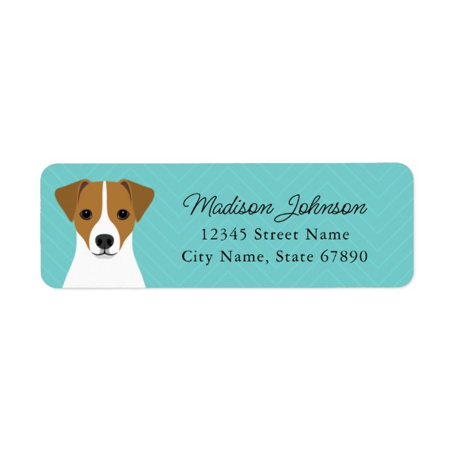 Jack Russell Terrier Adresse de retour Étiquettes (Devant)