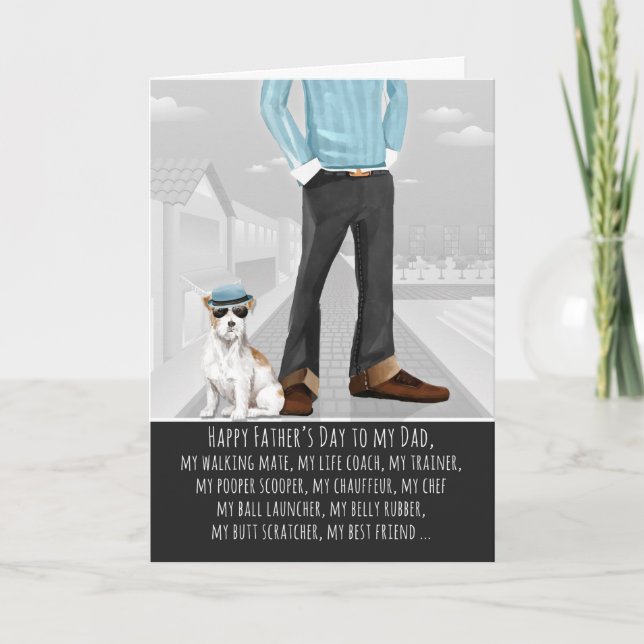 Jack Russell Terrier aus dem Hundelagerwagen Karte (Vorderseite)