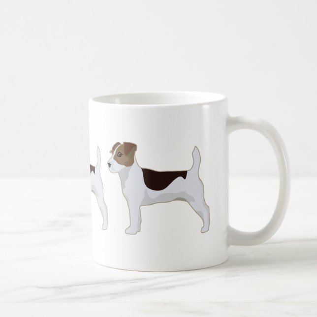 Jack Russell Terrier Basic Breed Illustration Kaffeetasse (Rechts)