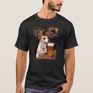 Jack Russell Terrier Beer Funny Dog Drinken T-Shirt