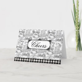 JACK RUSSELL Terrier Black Toile mit/Anpassung Dankeskarte