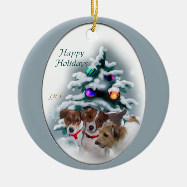 Jack Russell Terrier Cadeaux de Noël Ornement (Devant)