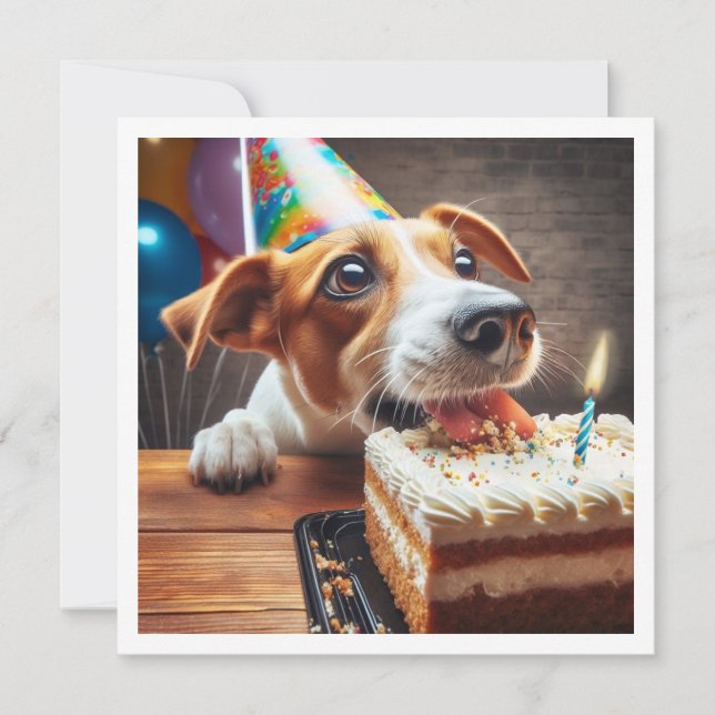Jack Russell Terrier card, Jack Russell Terrier Einladung (Vorderseite)