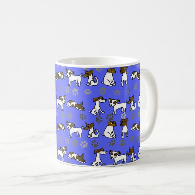 Jack Russell Terrier Cartoon Tasse (VorderseiteRechts)