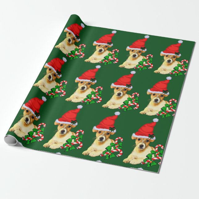 Jack Russell Terrier Christmas Geschenkpapier (Ungerollt)