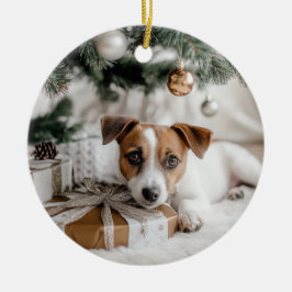 Jack Russell Terrier Christmas Keramik Ornament