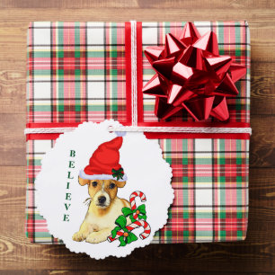 Jack Russell Terrier Christmas Ornament Karte