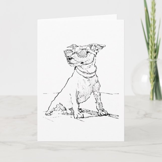 Jack Russell Terrier  Dankeskarte (Vorderseite)