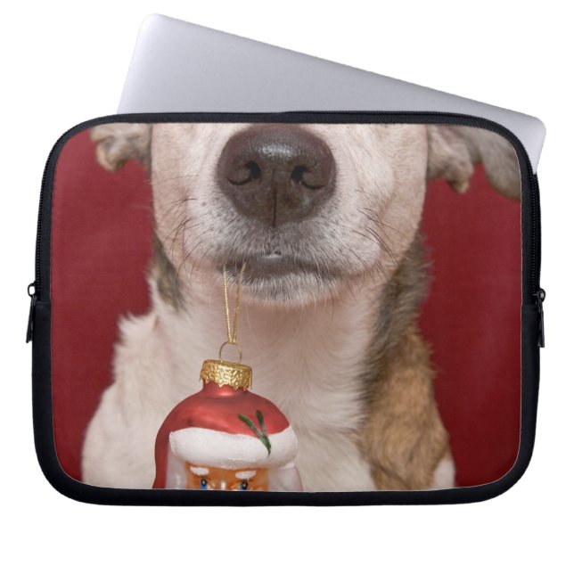 Jack-Russell-Terrier, der Weihnachtsverzierung Laptopschutzhülle (Vorderseite)