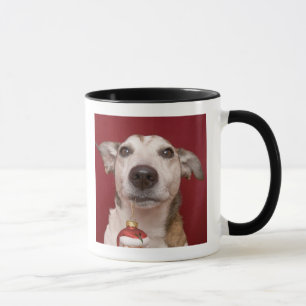 Jack-Russell-Terrier, der Weihnachtsverzierung Tasse