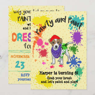 Jack Russell Terrier Dog Art Einladung