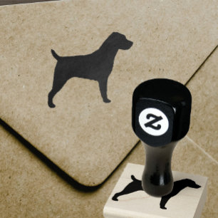 Jack Russell Terrier Dog Breed Silhouette Gummistempel