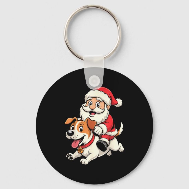 Jack Russell Terrier Dog Lover Kids Men Women Chri Schlüsselanhänger (Vorderseite)