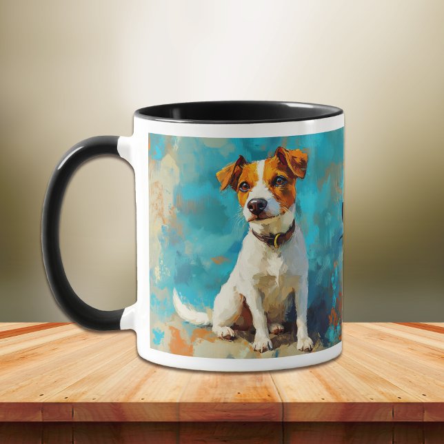 Jack Russell Terrier Dog Portrait Tasse (Von Creator hochgeladen)