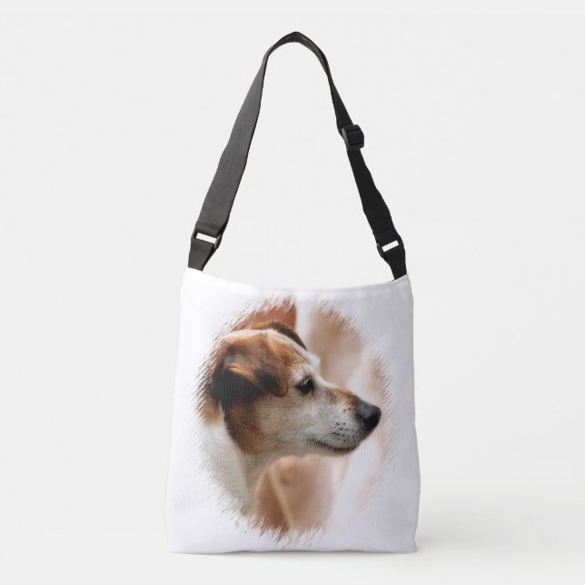 JACK RUSSELL TERRIER DOG TRAGETASCHEN MIT LANGEN TRÄGERN (Vorderseite)