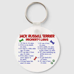 JACK-RUSSELL-TERRIER Eigentums-Gesetze 2 Schlüsselanhänger