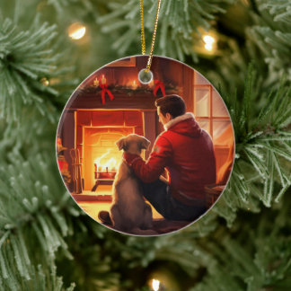 Jack Russell Terrier Fireman, Puppy, Pet Dog Lover Keramik Ornament