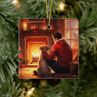 Jack Russell Terrier Fireman, Puppy, Pet Dog Lover Keramikornament