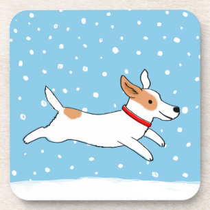 Jack-Russell-Terrier - glücklicher Getränkeuntersetzer