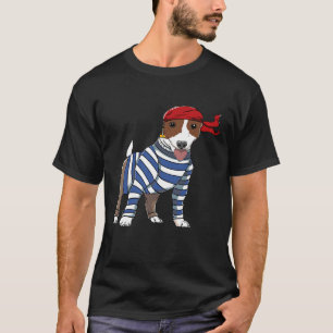 Jack Russell Terrier Hund brütet als Piratensüße  T-Shirt