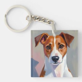 Jack Russell Terrier | Hunde Gemälde Haustier Schlüsselanhänger