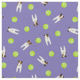 Jack Russell Terrier Hunde mit Tennisbällen in bel Stoff