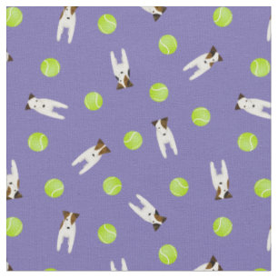 Jack Russell Terrier Hunde mit Tennisbällen in bel Stoff