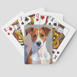 Jack Russell Terrier Hundegemälde Haustier Spielkarten
