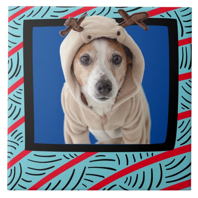 Jack Russell Terrier - individueller Foto-Rahmen Fliese (Vorderseite)