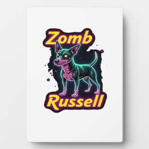 Jack Russell Terrier JRT Zombie Hund Halloween Ess Fotoplatte