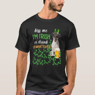 Jack Russell Terrier Kiss Me bin ich irisch oder B T-Shirt