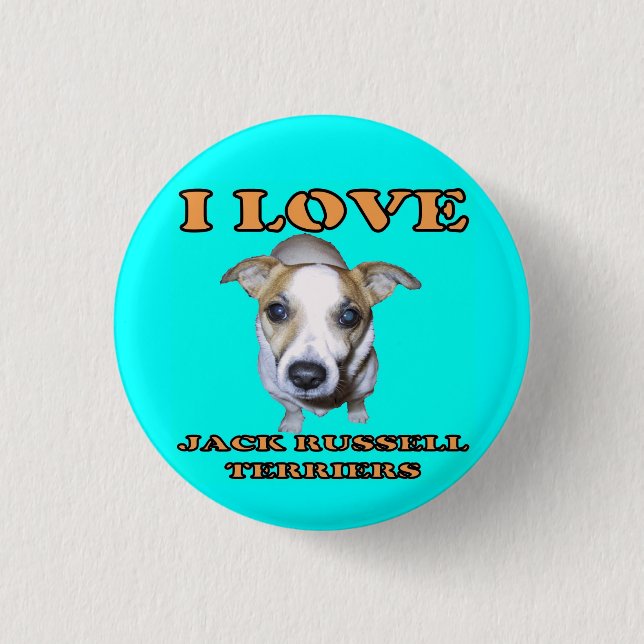 Jack-Russell-Terrier-Knopf Button (Vorderseite)