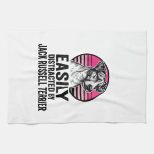 Jack Russell Terrier Leicht Ablenkbar Vintage T-Sh Geschirrtuch