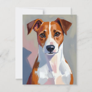 Jack Russell Terrier Malerei Hund Haustier Dankeskarte