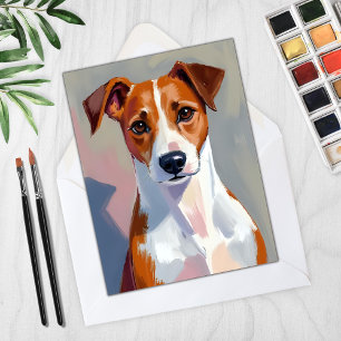 Jack Russell Terrier Malerei Hund Haustier Karte