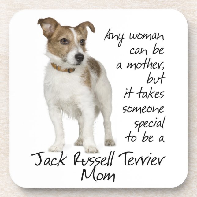 Jack Russell Terrier Mama Untersetzer (Vorderseite)