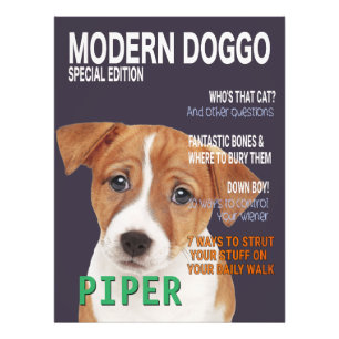Jack Russell Terrier Parodie-Magazincover Fotodruck