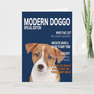 Jack Russell Terrier Parody Magazine Cover Card Karte