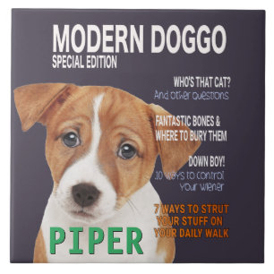 Jack Russell Terrier Parody Magazine Cover Fliese