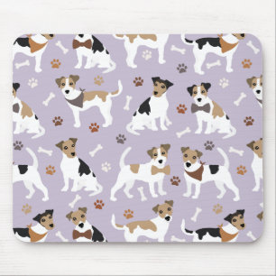 Jack Russell Terrier Paws and Bones Mouse Pad Mousepad