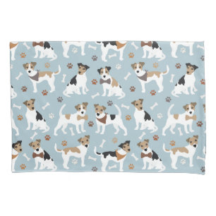 Jack Russell Terrier Paws and Bones Pillow Case Kissenbezug