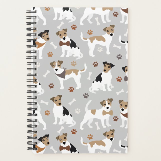 Jack Russell Terrier Paws and Bones Planner Planer (Vorderseite)